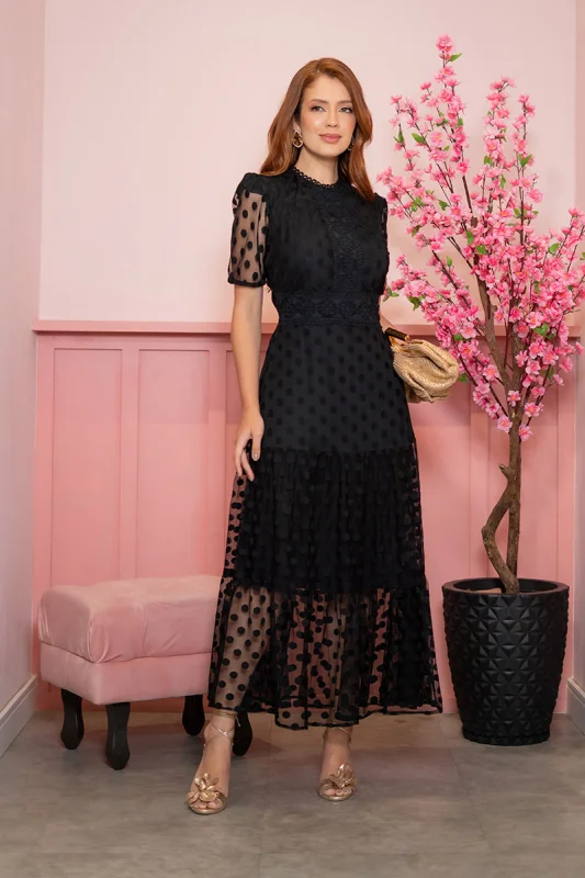 Vestido evangélico social longo