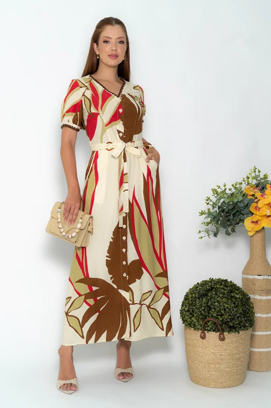 Vestido longo estampado evangélico